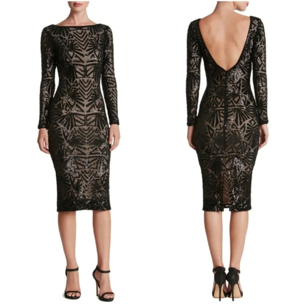 DTP Black Sequin Dress